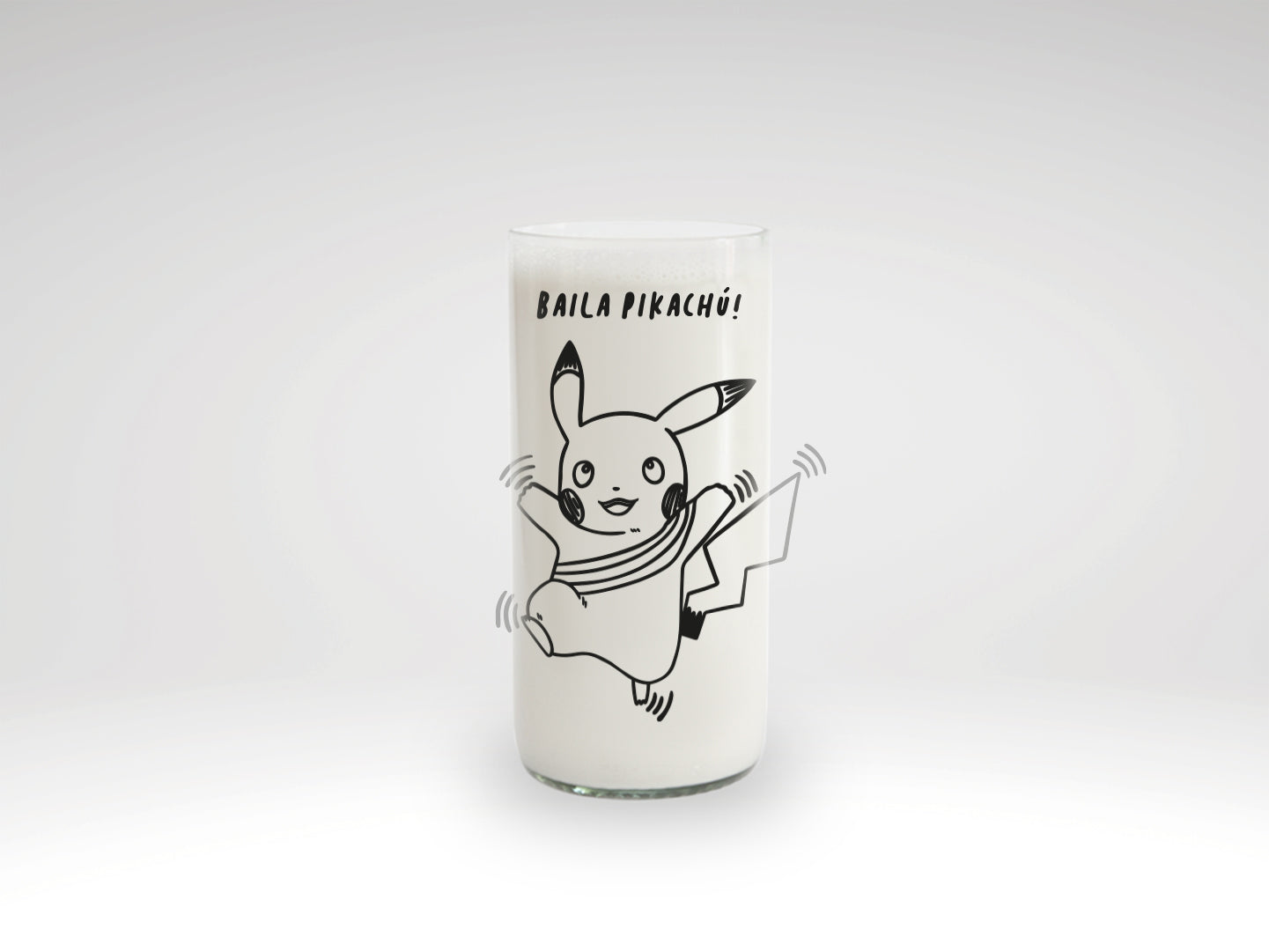 Vaso de Baila Pikachú color transparente 500ml