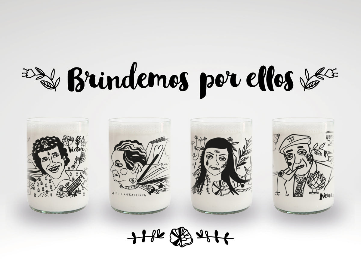 Brindemos por Ellos -  Juego de 4 Vasos - 330 ml