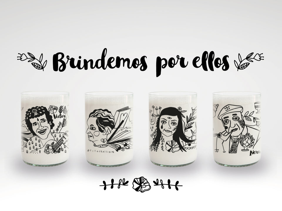 Brindemos por Ellos -  Juego de 4 Vasos - 330 ml