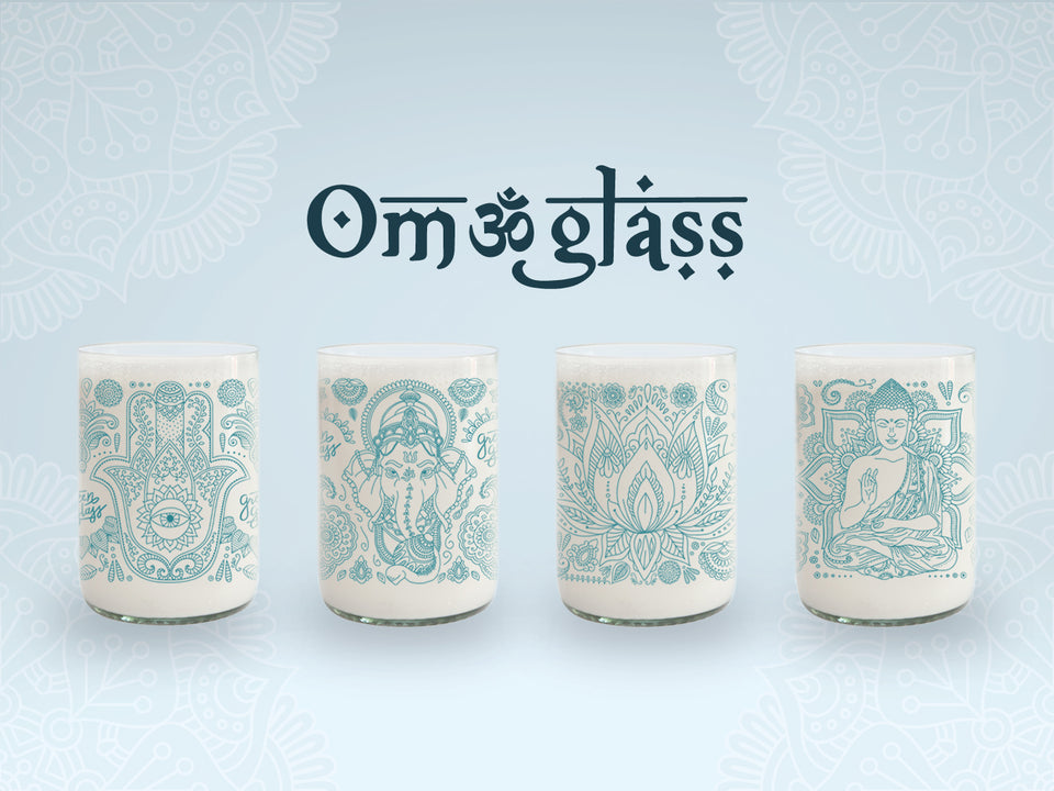 Om Glass -  Juego de 4 Vasos - 330 ml