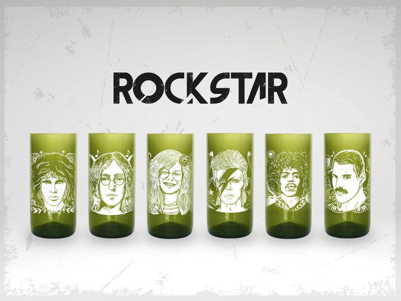 Vasos Rockstar -  Juego de 6 Vasos - 500 ml