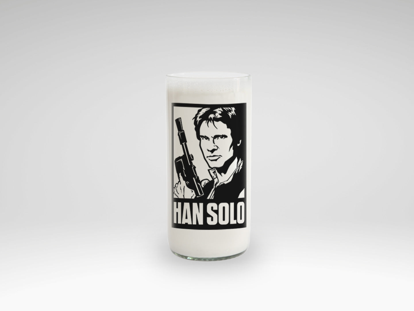 Vaso Han Solo de Star Wars New Hope color transparente 500ml