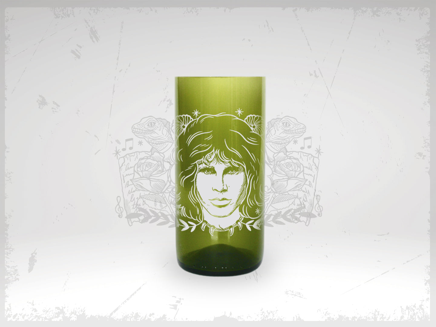 JIN MORRISON - Rockstar Vasos Green Glass