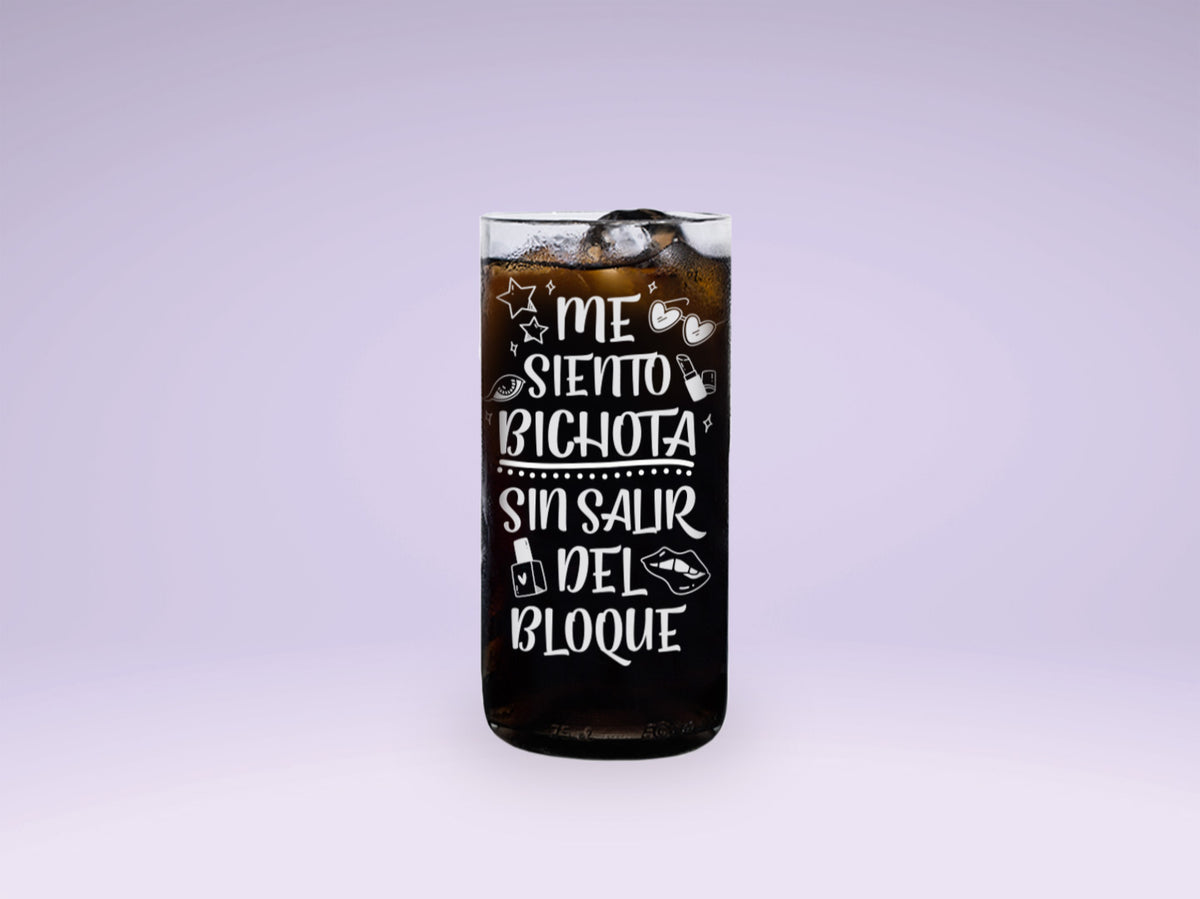 Vaso Bichota de Karol G color transparente 500ml