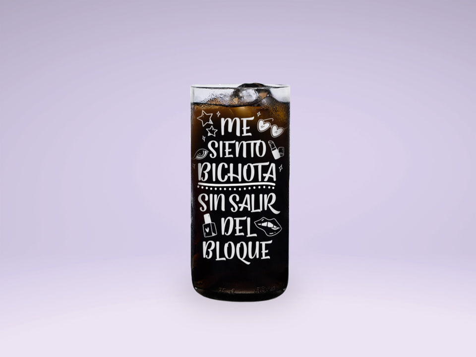 Vaso Bichota de Karol G color transparente 500ml