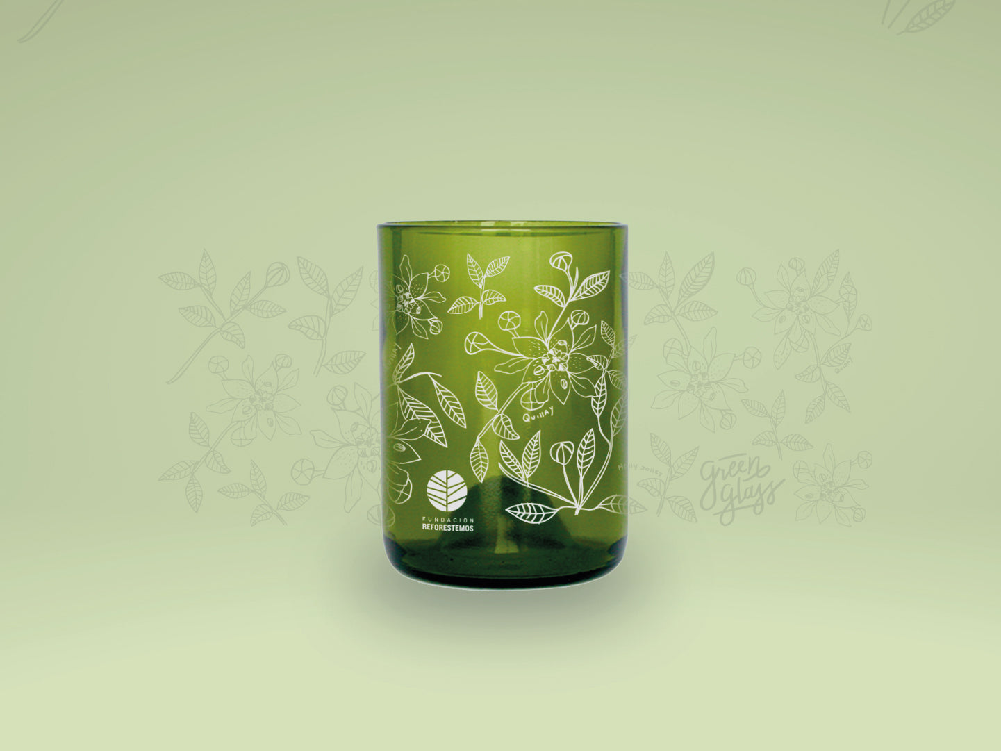 QUILLAY - Reforestemos Chile Vasos Green Glass