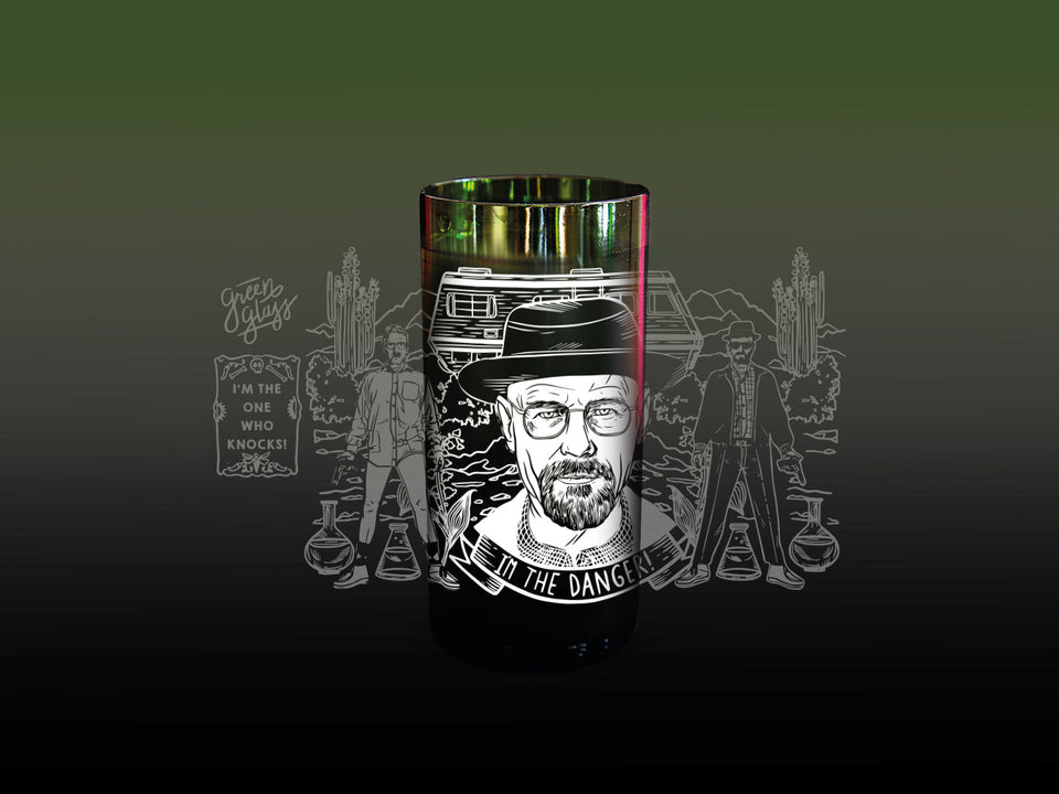 WALTER - Vasos Breaking Glass Green Glass
