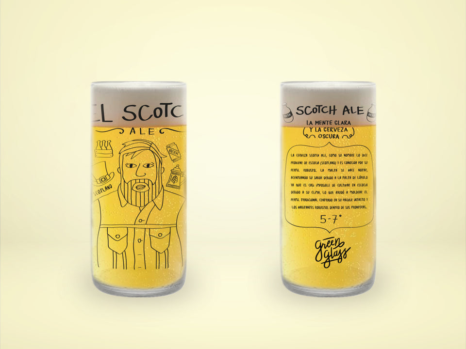 Cheleros Hipsters  - Juego de 6 Vasos - 500 ml