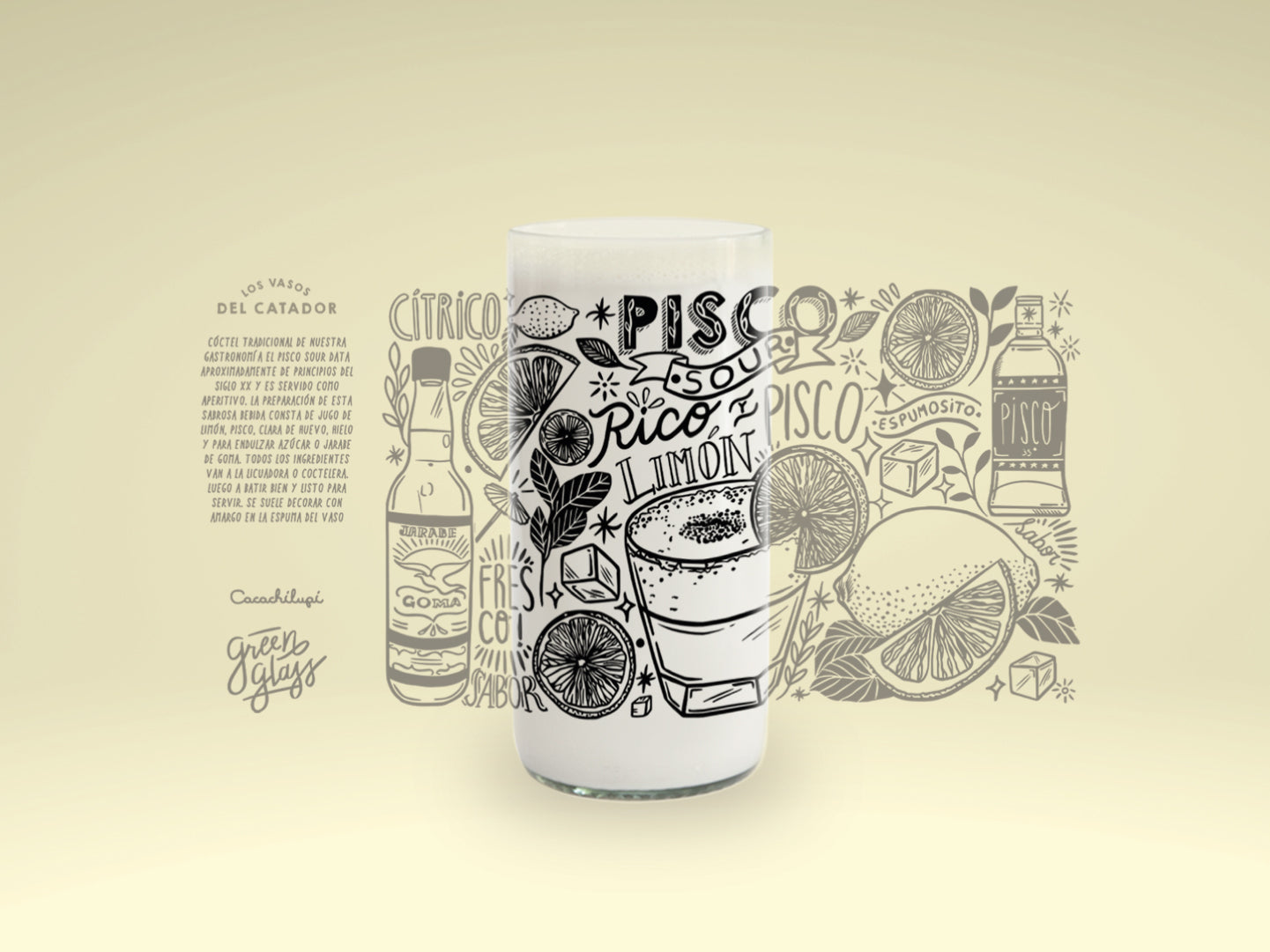 Vasos del Catador 6 Vasos de Tragos Típicos Chilenos - 500 ml
