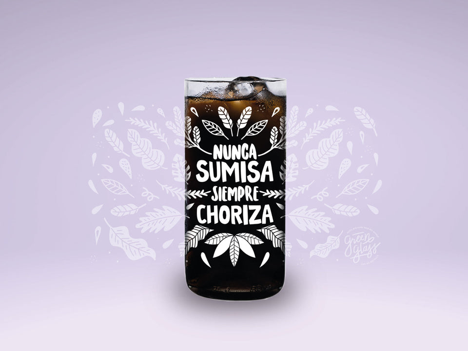 NUNCA SUMISA - Vasos Feministas Green Glass