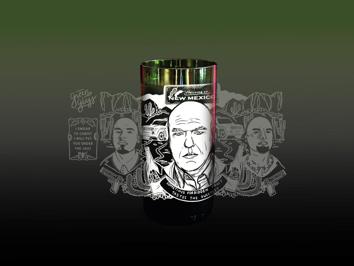 HANK - Vasos Breaking Glass Green Glass
