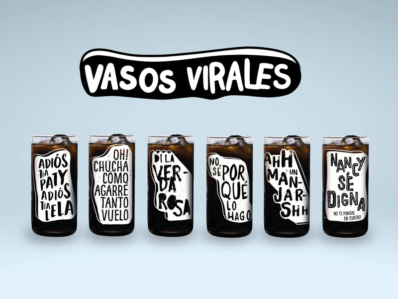Virales - Juego de 6 Vasos - 500 ml